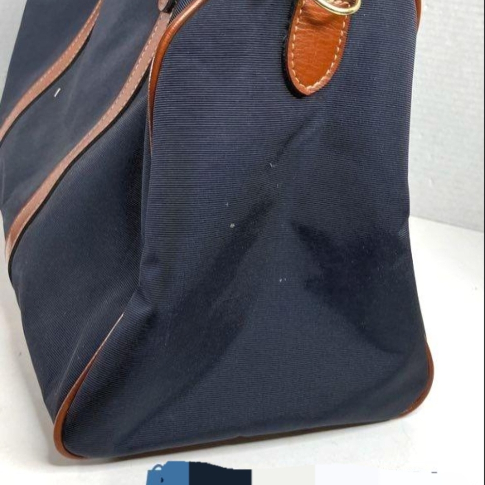 Valentino Blue and Brown Duffel Bag with Luxurious Leather Accents - Picture 5 of 9